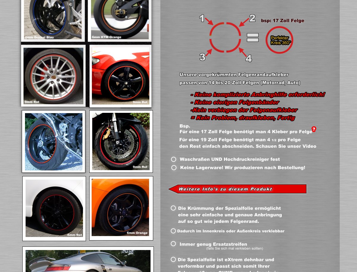 Ktm Felgenrandaufkleber