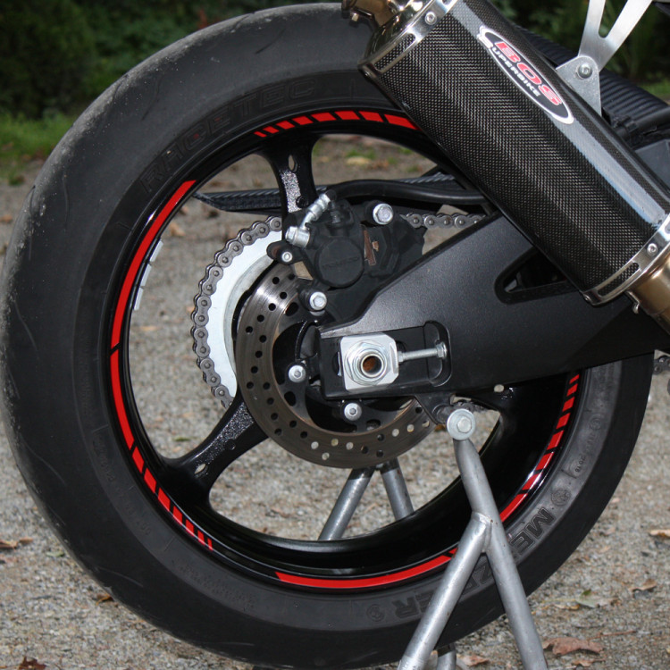 Motorrad Felgenband Aufkleber für 2 Felgen 16-19Zoll KTM weiß GP Design 