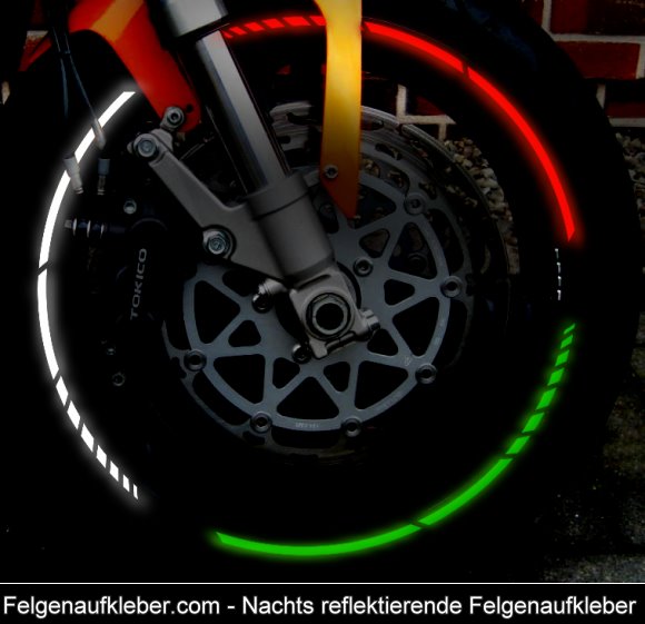 Reflektierende Felgenrandaufkleber
